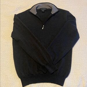 Toscano 100% Merino Wool Quarter-Zip Sweater